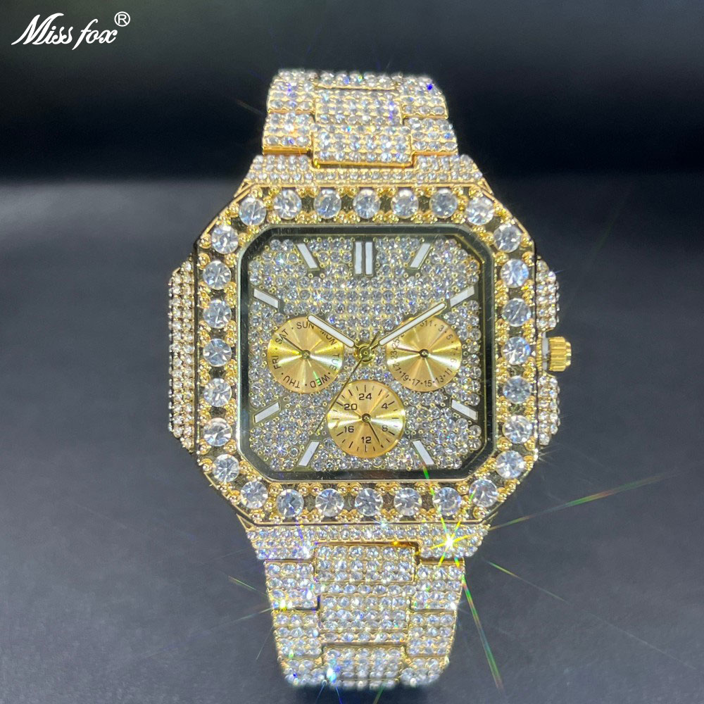Luxury Watch Iceberg - MISSFOX ساعة ماسية فاخرة للرجال الهيب