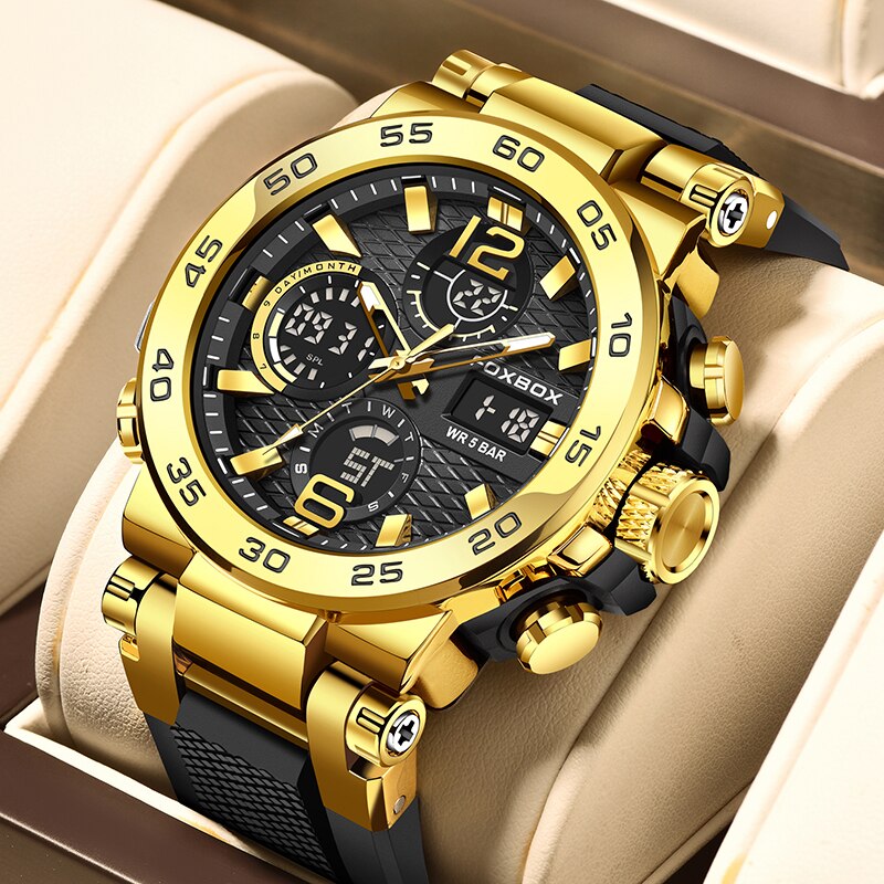 FOXBOX-مقاوم للماء ساعة عمل لل - مراجعة Luxury Watch Maker وسعره