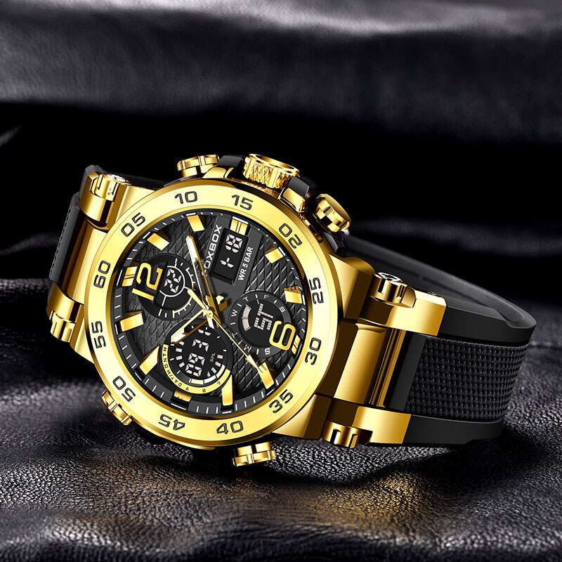 FOXBOX-مقاوم للماء ساعة عمل لل - مراجعة Luxury Watch Maker وسعره
