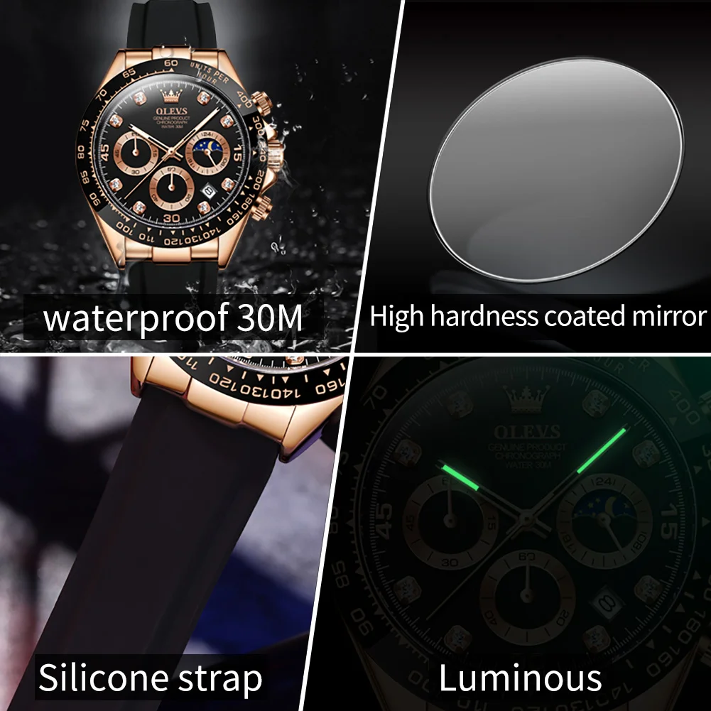 ساعة رجالية OLEVS 2875 كرونوغر - مراجعة Luxury Watch Maker وسعره